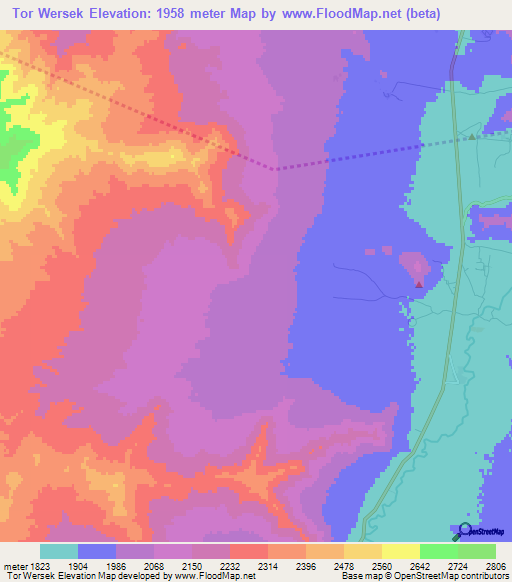 Tor Wersek,Afghanistan Elevation Map
