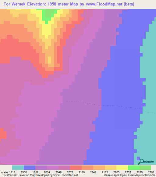 Tor Wersek,Afghanistan Elevation Map