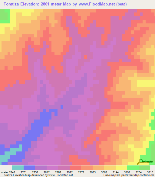 Toratiza,Afghanistan Elevation Map