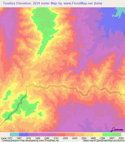 Toratiza,Afghanistan Elevation Map