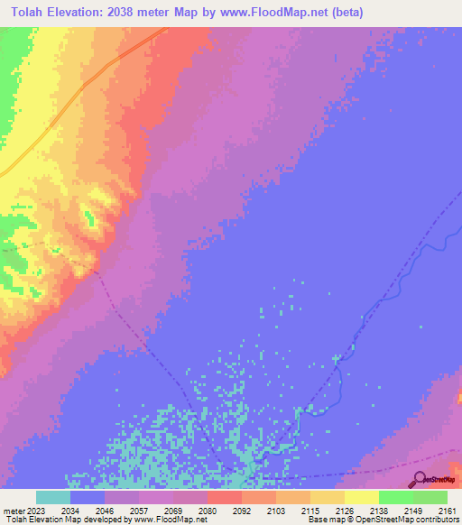 Tolah,Afghanistan Elevation Map
