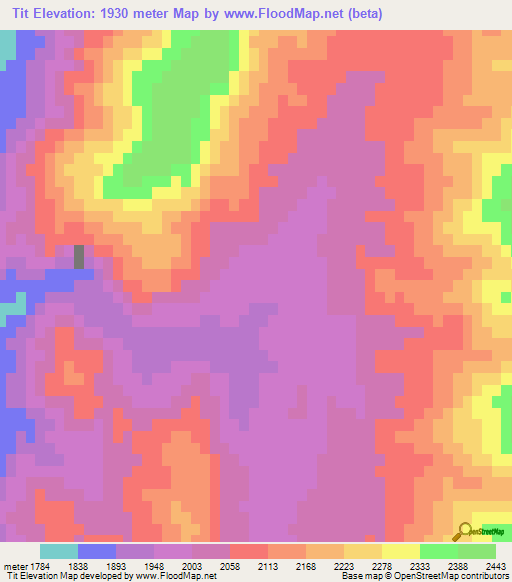 Tit,Afghanistan Elevation Map
