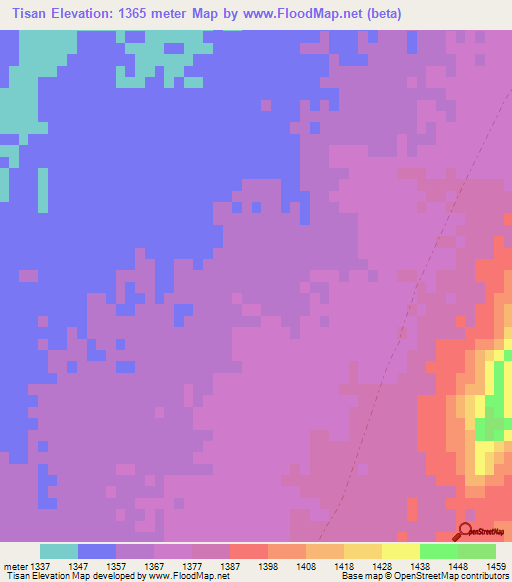 Tisan,Afghanistan Elevation Map