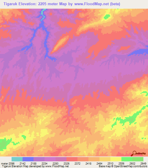 Tigaruk,Afghanistan Elevation Map