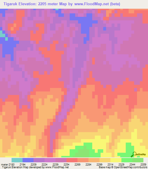 Tigaruk,Afghanistan Elevation Map