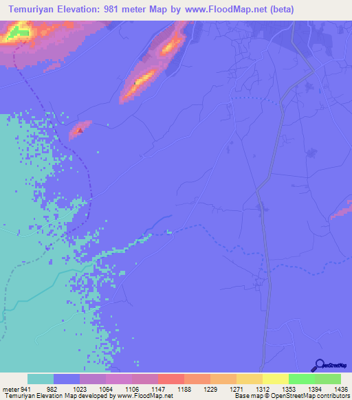 Temuriyan,Afghanistan Elevation Map