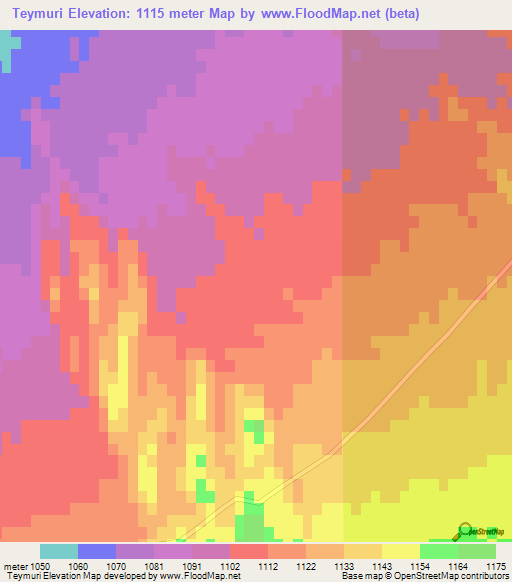 Teymuri,Afghanistan Elevation Map