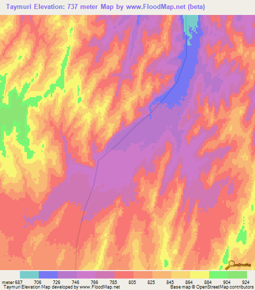 Taymuri,Afghanistan Elevation Map