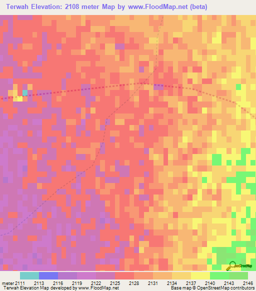Terwah,Afghanistan Elevation Map