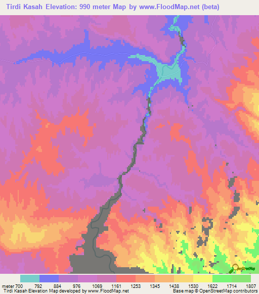 Tirdi Kasah,Afghanistan Elevation Map