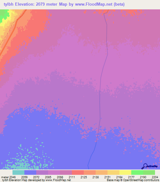 tylbh,Afghanistan Elevation Map