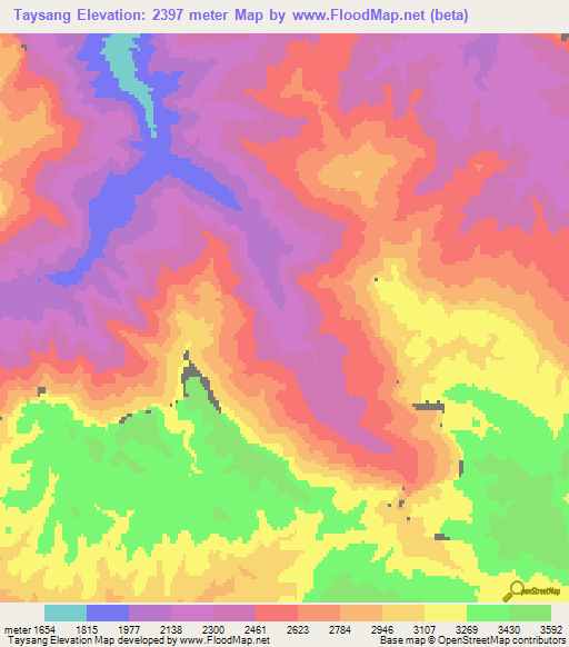 Taysang,Afghanistan Elevation Map