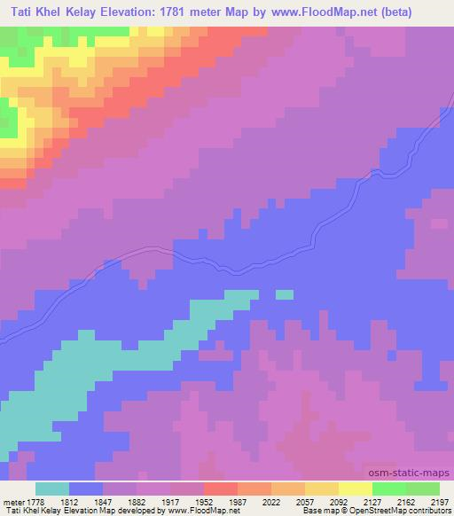 Tati Khel Kelay,Afghanistan Elevation Map