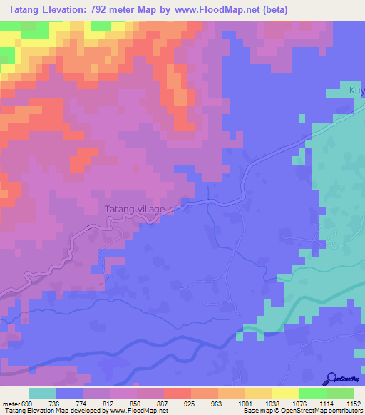 Tatang,Afghanistan Elevation Map