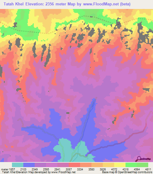 Tatah Khel,Afghanistan Elevation Map