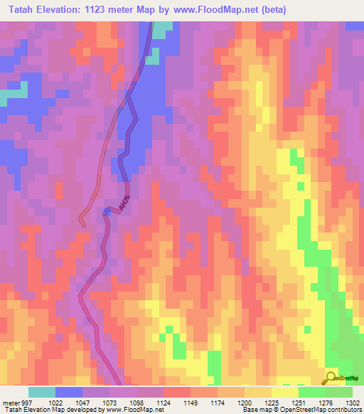 Tatah,Afghanistan Elevation Map