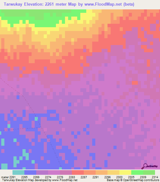 Tarwukay,Afghanistan Elevation Map