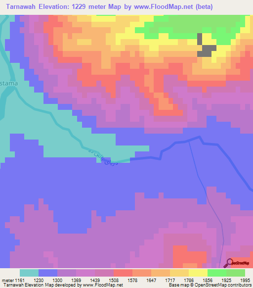 Tarnawah,Afghanistan Elevation Map