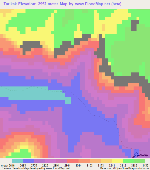 Tarikak,Afghanistan Elevation Map