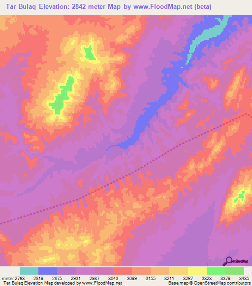 Tar Bulaq,Afghanistan Elevation Map