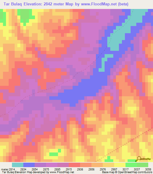 Tar Bulaq,Afghanistan Elevation Map