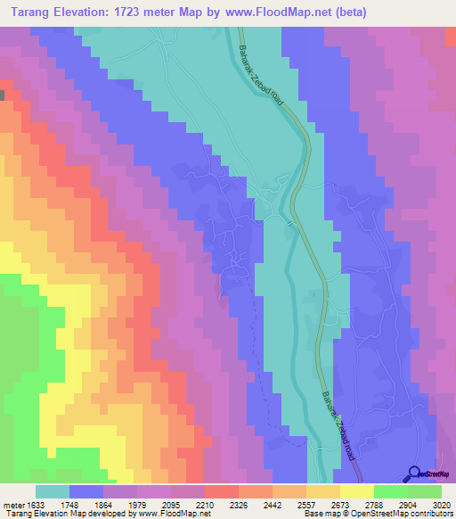 Tarang,Afghanistan Elevation Map