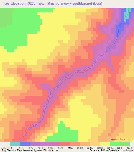 Taq,Afghanistan Elevation Map