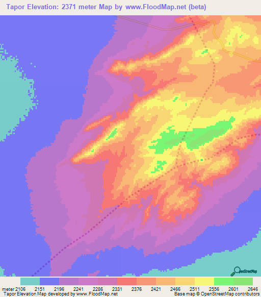 Tapor,Afghanistan Elevation Map