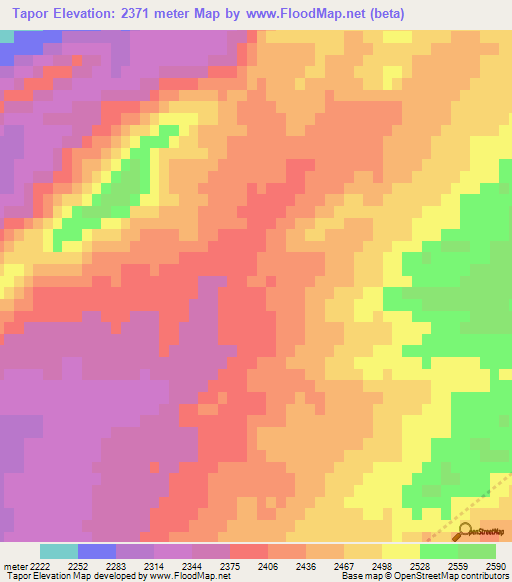 Tapor,Afghanistan Elevation Map