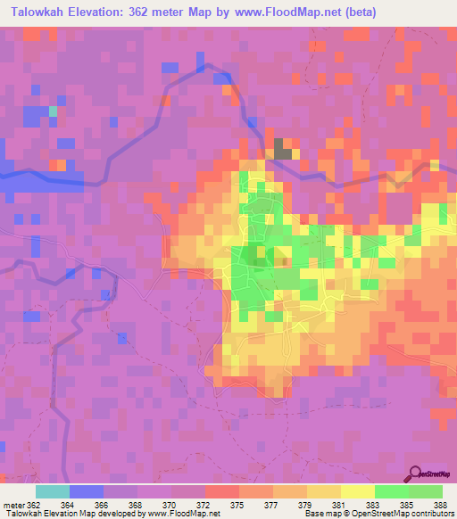Talowkah,Afghanistan Elevation Map