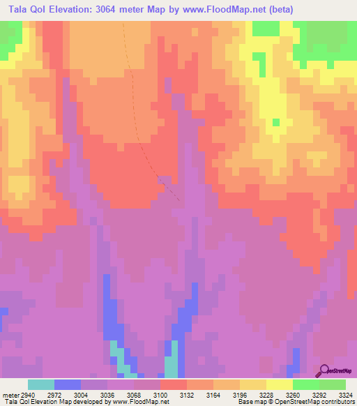 Tala Qol,Afghanistan Elevation Map