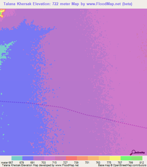 Talana Khersak,Afghanistan Elevation Map