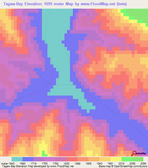 Tagaw-Bay,Afghanistan Elevation Map