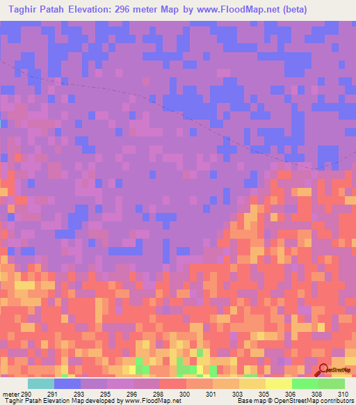 Taghir Patah,Afghanistan Elevation Map