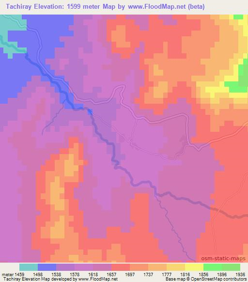 Tachiray,Afghanistan Elevation Map