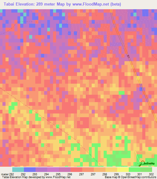 Tabai,Afghanistan Elevation Map