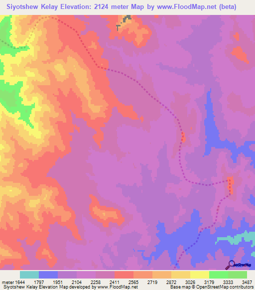 Siyotshew Kelay,Afghanistan Elevation Map