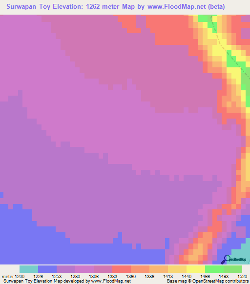 Surwapan Toy,Afghanistan Elevation Map