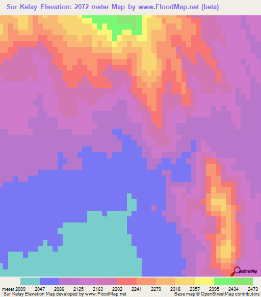 Sur Kelay,Afghanistan Elevation Map