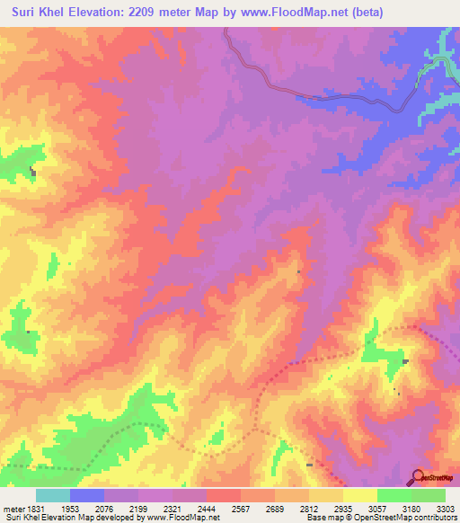 Suri Khel,Afghanistan Elevation Map