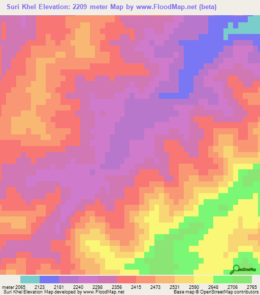 Suri Khel,Afghanistan Elevation Map