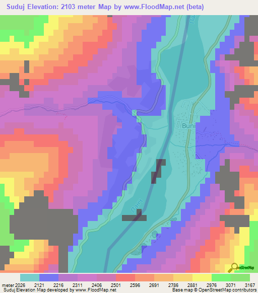 Suduj,Afghanistan Elevation Map