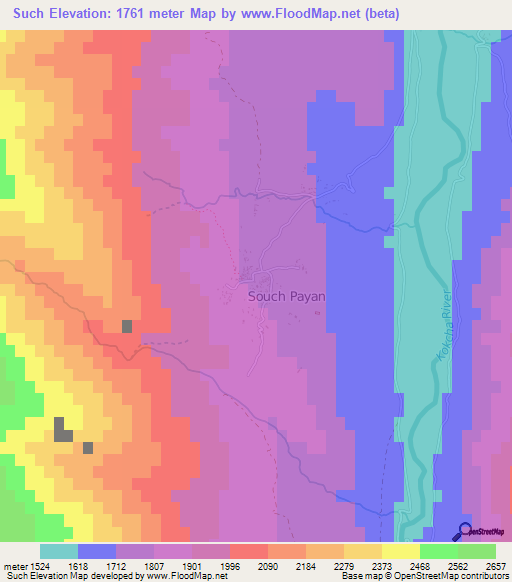 Such,Afghanistan Elevation Map