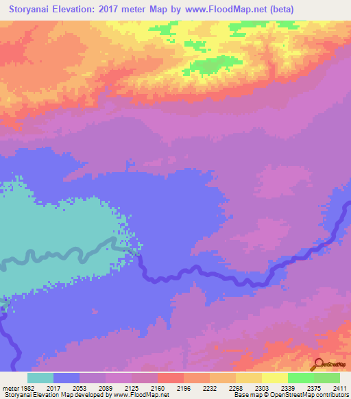 Storyanai,Afghanistan Elevation Map