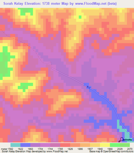 Sorah Kelay,Afghanistan Elevation Map