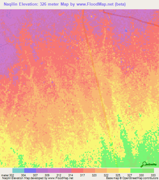 Naqilin,Afghanistan Elevation Map
