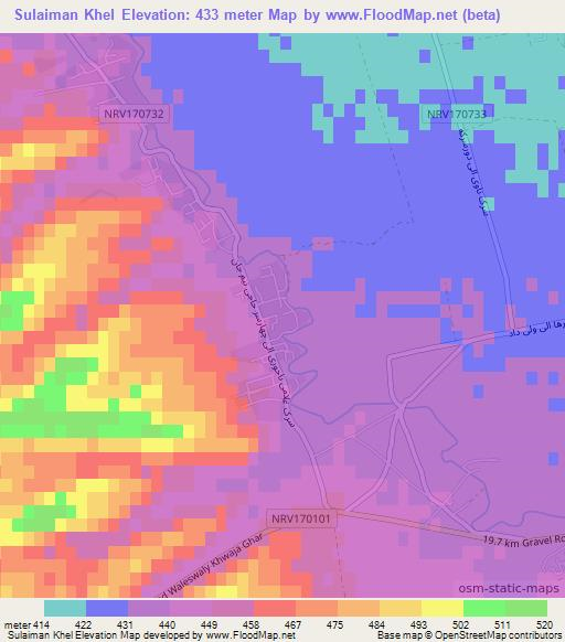 Sulaiman Khel,Afghanistan Elevation Map