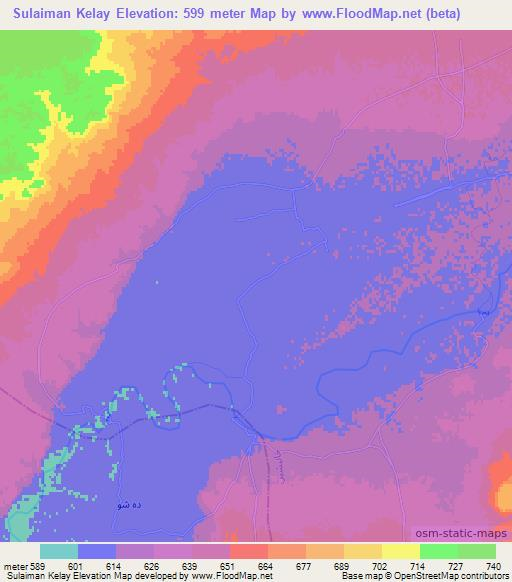 Sulaiman Kelay,Afghanistan Elevation Map