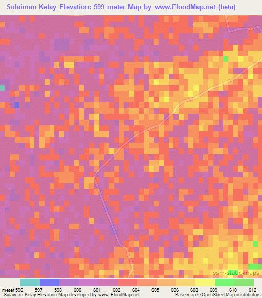 Sulaiman Kelay,Afghanistan Elevation Map