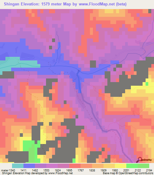 Shingan,Afghanistan Elevation Map